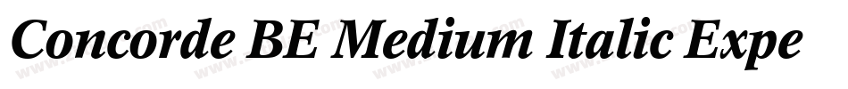 Concorde BE Medium Italic Expert字体转换